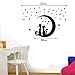 YESURPRISE New PVC Home Art Decor Mural creative Cats Sitting on New Moon Starry Sky Silhouette Wall Stickers Mural Art Decoration For Bedroom/Livingroom/Televison Removable Studyroom sofa Wallpaper Paper House Kids Boys Girls Room Decorative DIY Decoration