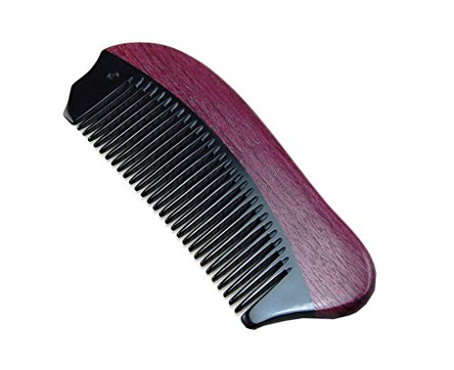 ACME Kamm Holzkamm aus Grün Sandelholz,Anti-Static,handgefertigte Taschenkamm,12,5 x 4,8cm,Violett
