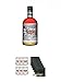 Produktbild Don Papa Philippinen Rum 0,7 Liter + Don Papa Rum Glas 6 Stück + Schiefer Glasuntersetzer eckig 6 x ca. 9,5 cm Durchmesser