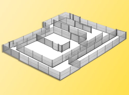 Preisvergleich Produktbild Kibri 38605 - Maschendrahtzaun, grau
