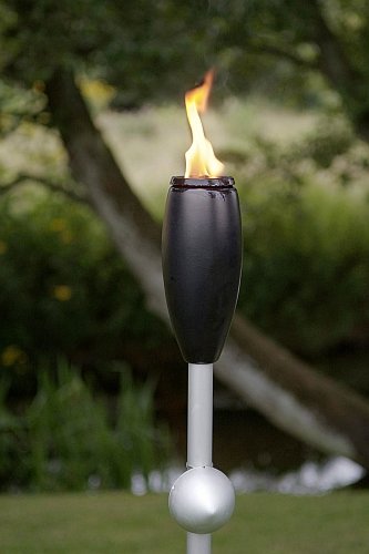 Elipse Schwarz Gartenfackel / Pipeline - Alustil (Geschenkbox)