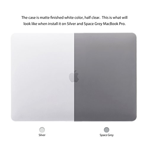 LENTION Matte Hartschale Ultra Slim H  lle f  r MacBook Pro  15   2016 2017  mit Touch Bar  Modell-A1707  Durchsichtige Plastikabdeckung Schale  Prote