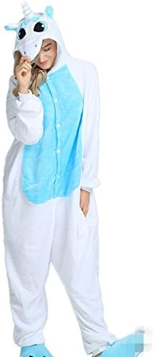 JYSPORT Unicorn Pyjamas Unisex Animal Fleece hooded Cosplay Costume pajama For children, ladie, man (Summer Cows, XL: 178-188cm)