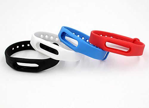 Pinhen Banda de Repuesto para Xiaomi Mi Band Wireless Pulsera Inteligente Correa de Recambio Extensibles Coloridos  4pcsSet 
