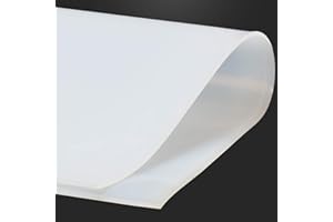 TEN-HIGH Translucent Food Grade Silicone Rubber Sheet, 500mm x 500mm High Temperature Resistant Silicone Rubber Board(Thickness: 1mm)