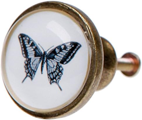 Stylish Butterfly / Insect Glass Drawer Knobs / Door Pulls