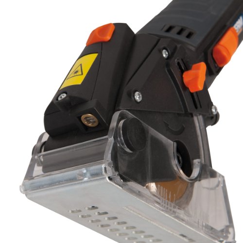 FERM CSM1038 Präzisions Mini-Handkreissäge 400W – Laser – Inkl. 4 Sägeblätter und Staubabsaugung – Für Holz, Kunststoff, Fliesen (keramik), Laminate und MDF - 5