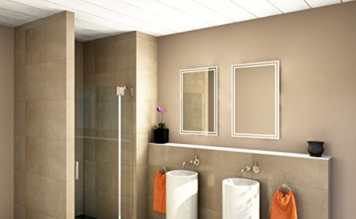LED Badezimmerspiegel BADSPIEGEL Wandspiegel Lichtspiegel 020 (Breite: 130 x Höhe: 70 cm) - 6