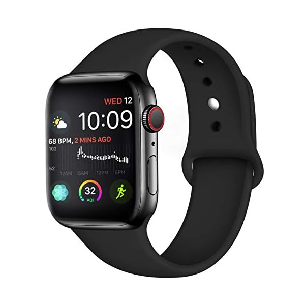 Hamile Armband Kompatibel für Apple Watch 38mm 42mm 40mm 44mm, Weiche Silikon Wasserdicht Ersatz Uhrenarmbänder für Apple Watch Series 5, Series 4, Series 3, Series 2, Series 1 S/M, M/L, 20 Farben – Bild 3