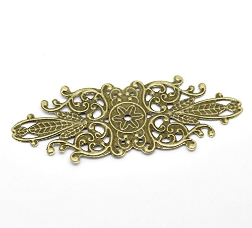 30 Deko - Ornament - Platten f. Schmuck + Dekoration, 8,5 x 3,4 cm