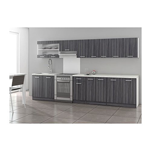 ULTRA XXL cuisine complete 3m20 - Décor chene gris