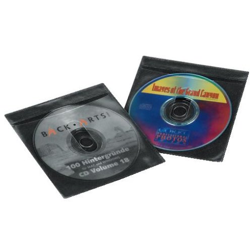 Preisvergleich Produktbild Hama 50er-Pack CD-ROM Schutzhüllen; transparent / schwarz