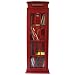Produktbild Retro Vintage Wand Vitrine/Vitrine"Englisch Telefonzelle" mit Glastür und Beleuchtung - rot