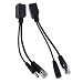 Produktbild LiChiLan Adapterkabel, Power Over Ethernet PoE Adapter Injector + Splitter Kit PoE Kabel schwarz