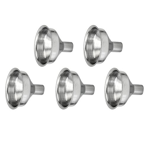 Pinzhi 5 x Silber Edelstahl Universal Kolben Trichter Likör Canning Lieferungen - 3