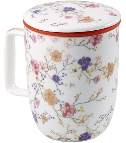 something different Elegante tazza in ceramica multicolore con stampa ape, 9 cm x 12 cm (1 pezzo), design unico, perfetta per l'uso quotidiano
