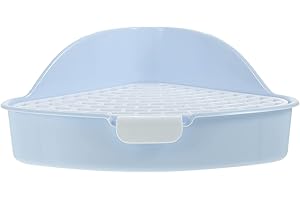ULTECHNOVO Caja Inodoro Esquinera para Mascotas Pequeñas Entrenador De Orinal para Conejos Cobayas Y Hámsteres Material De Calidad Fácil De Limpiar Y Control De Olores