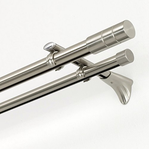 Gardinia 10011168 Endknopf/Endstück Zylinder für Gardinenstangen, Serie Chicago, Durchmesser 20 mm, edelstahloptik - 5