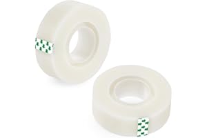 FADII Magic Tape 2 Refill Rolls -19 mm x 33 m General Purpose Clear Wrapping Invisible Sticky Tape Adhesive Strips sellotape for Home Office Document Repair,Gift Packing, Labelling & Sealing