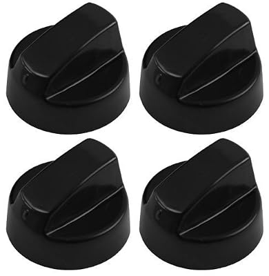 First4spares Universal Lot de 4 boutons de réglage universels pour fours cuisinières et plaques chauffantes Noir