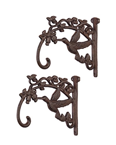 Preisvergleich Produktbild Blumenampelhalter Kolibri Ampelhalter Ampelhaken Laternenhalter Halter Haken Set Paar