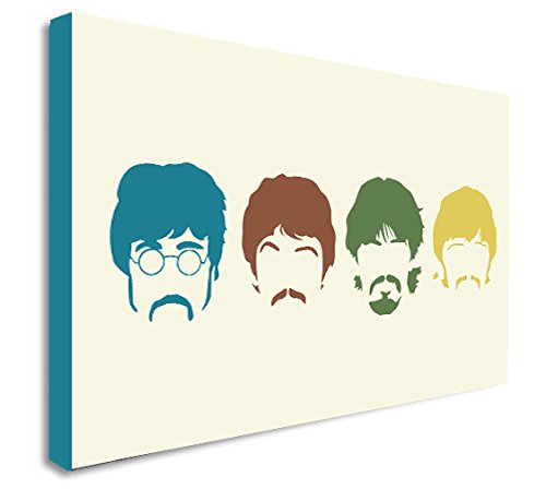 Beatles Pop Art Canvas Wall Art Framed Print - Ready to Hang (A1 32x24 inch)