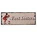 Produktbild Ellas-Wohnwelt Blechschild Schild Dekoschild Best Sisters Beste Geschwister 13x36