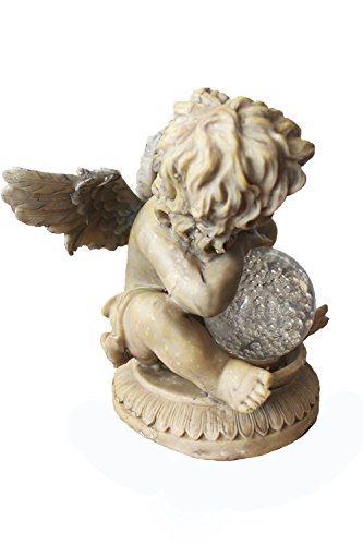 Solarleuchte Engel mit Kristallkugel Blau Solarlampe Gartenleuchte LED Lampe NEU - 5