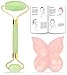 Price comparison product image Jade Roller Face - Rose Quartz Gua Sha Massage Tool - Anti Aging Therapy 100% Natural