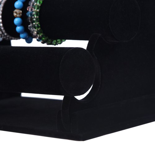 Songmics® Neu Schmuckständer kleiderständer für Uhren Armband Samt Armbandständer Schwarz JDS008 - 5