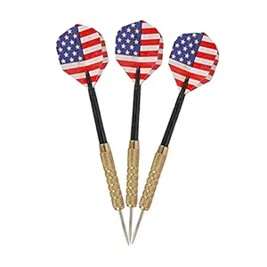 Hipkoo Sports Air Steel Dart with Steel Tip for Adult - Professional Darts for Dart Board | Steel Pointed Darts for Professional Play | Pack of 3