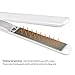 Flat Iron Hair Straightener Hair Style Molain ENM-872S Titanium Plated Heating Straightening Iron with UK Plug (White)
