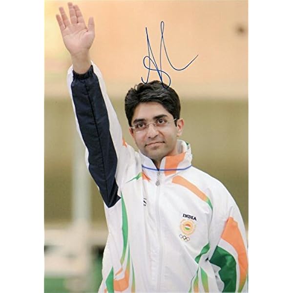 Autographed Photo Of Abhinav Bindra Amazon In Collectibles Fine Arts
