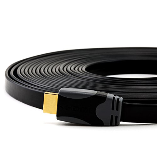 10m (Meter) ultraflaches High-End 1.4a HDMI-Kabel mit Ethernet (Netzwerk) | CSL | Full HD (1080p – 2160p) und 3D fähig - 3