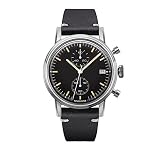 Undone Urban Speedy Chronograph Hybrid Quarz Mechanisch Edelstahl Leder Schwarz Datum Vintage Herren Uhr