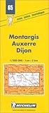 Carte routière : Montargis - Auxerre - Dijon, N°65