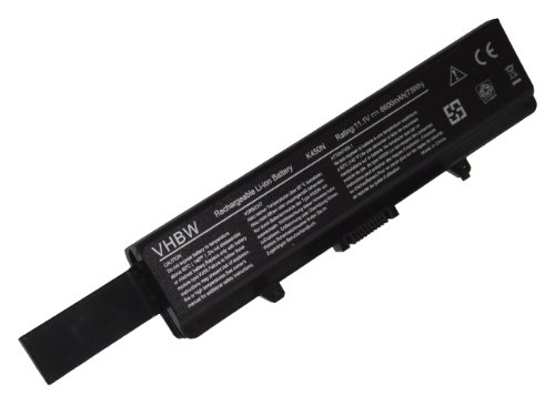 vhbw Li-Ion Akku 6600mAh (11.1V) schwarz für Notebook, Laptop Dell Inspiron 14, 1440, 17, 1750 wie 0F965N, 0F972N, 312-0940, G555N, K450N, 312-0941.