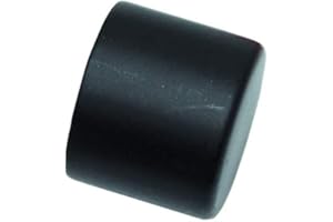 GARDINIA Remates para barra de Cortina, 2x Tapas finales, Metal, Negro mate, Para barras de cortina de Ø 16 mm