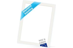 PHOTOLINI Passepartout 30x40 aussen für 25x35 Diamond Painting Motive, Passepartout Karton Creme-Weiß, für Diamond Painting Rahmen 30x40, speziell für Diamond Painting Bilder 40x30 cm