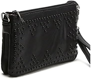 HARRA Bag Women's Lambskin Leather Crossbody Bags , Korean Fashion Handbags One size fits all Black