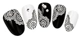 COME 2 BUY - NAIL ART TATOO/WRAP WATER TRANSFERS DECALS BLACK & WHITE FLORAL LACE FOR NAIL ART/CELL PHONE CASE/INVITATION CARDS DECORATIONS D?COR