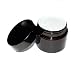 2PCS 50ML/100ML Brown Glass Refillable Cosmetic Jars with Liners and Screw Black Cap Empty Face Cream Lip Balm Storage Container Pot Bottle for Salve Diy Beauty Essential Oils Cosmetic Cream Lotion (50ml)