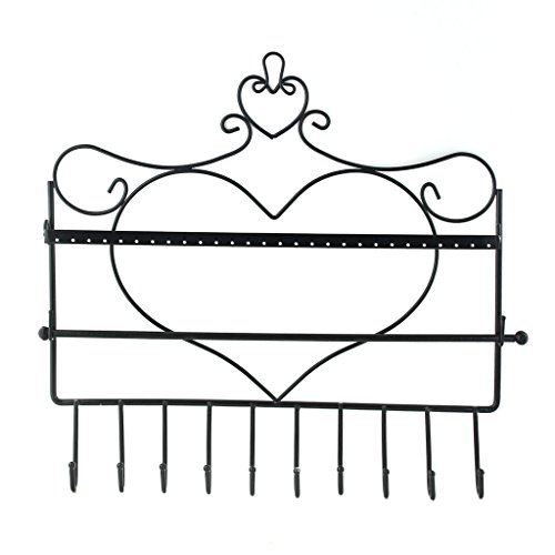 Gazechimp Wand Schmuckhalter Schmuck Aufbewahrung Display Hänger Haken Schwarz - 4