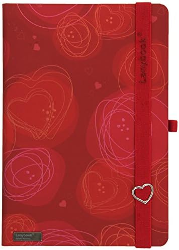 Lanybook Dreamy Love Notebook / A5 / Squared/with Document Pocket Hard Cover 192 Pages Red