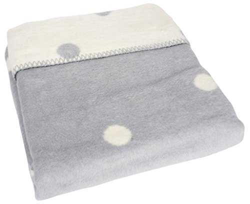 ByBoom® – Erstlingsdecke / Babydecke/ Kuscheldecke 100% Baumwollfleece 75×100 cm mit Punkten; MADE IN EU - 2