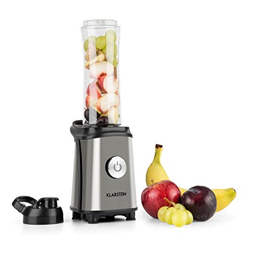 Klarstein Tuttifrutti Standmixer Mini Mixer (350 Watt, 2 x 600 ml Mixbehlter, BPA-frei, Edelstahlklingen, verschliebare Trinkffnung) grau Klarstein Tuttifrutti Standmixer Mini Mixer (350 Watt, 2 x 600 ml Mixbehlter, BPA-frei, Edelstahlklingen, verschliebare Trinkffnung) grau