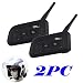 Produktbild ESTGOUK 2×Helm Bluetooth Motorrad Sprechanlage Gegensprechanlage Motorrad helm Telefon meisten 4 Motorradfahrer für Outdoor-Radfahren, Skifahren, Bergsteigen