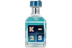 MANUEL ACHA FABRICA DE LICORES Destileria Acha - Botella de Ginebra Premium K-25 elaborada con mas de 10 botanicos - Botella de 700 ml