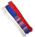 3 Pairs of Red, Cream & Blue Baby Tights 6-12 months
