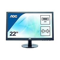 AOC E2260SDA 55,9 cm (22 Zoll) Monitor (VGA, DVI, 1680 x 1050, 60 Hz) schwarz